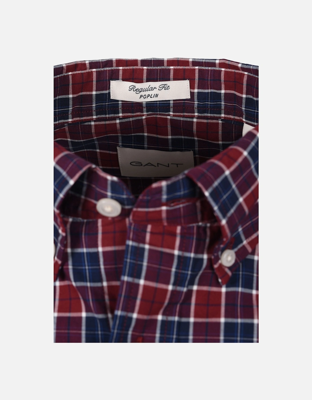 Reg Classic Poplin Check Shirt Plumped Red