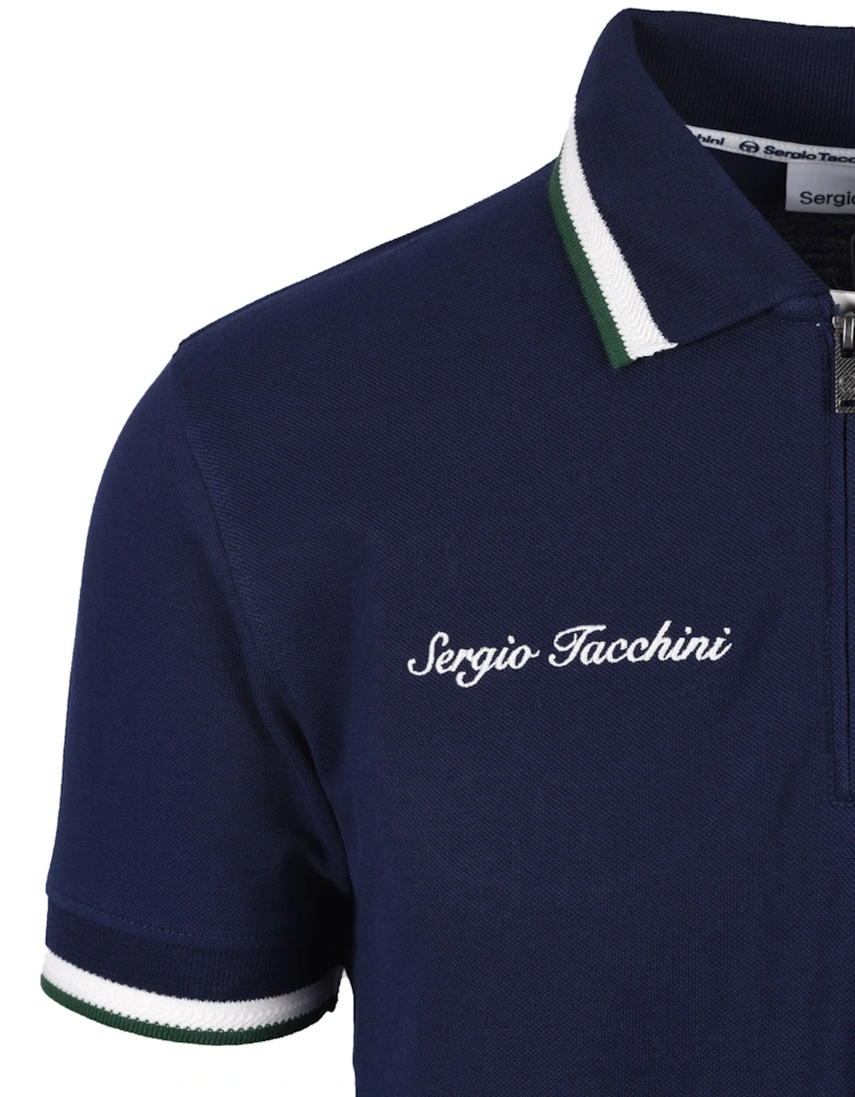 Nanto Zip Polo Maritime Blue