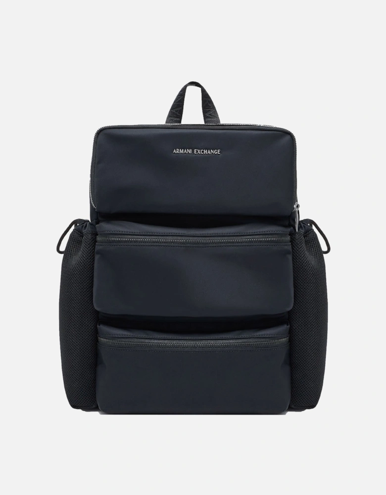 Woven Back Pack Deep Navy/Black