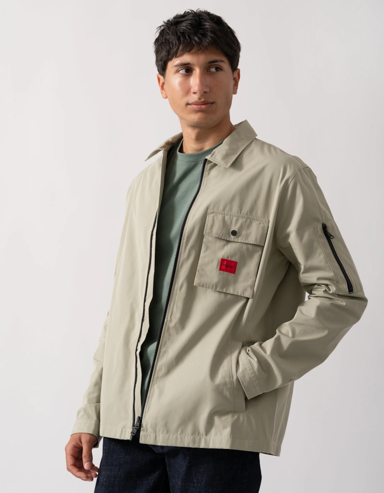HUGO Emmond Mens Zip Overshirt