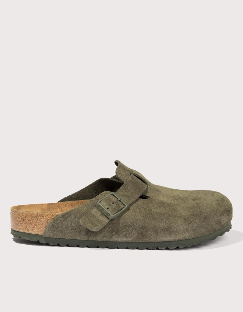 Boston Suede Leather Clogs
