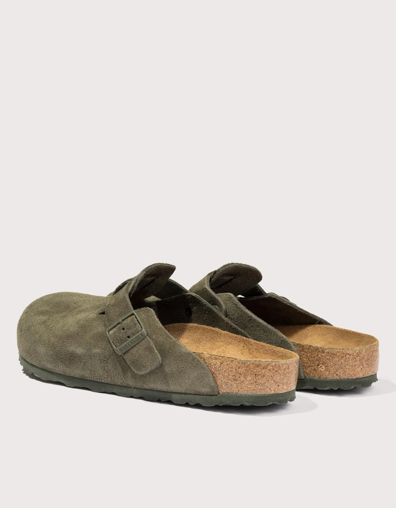 Boston Suede Leather Clogs
