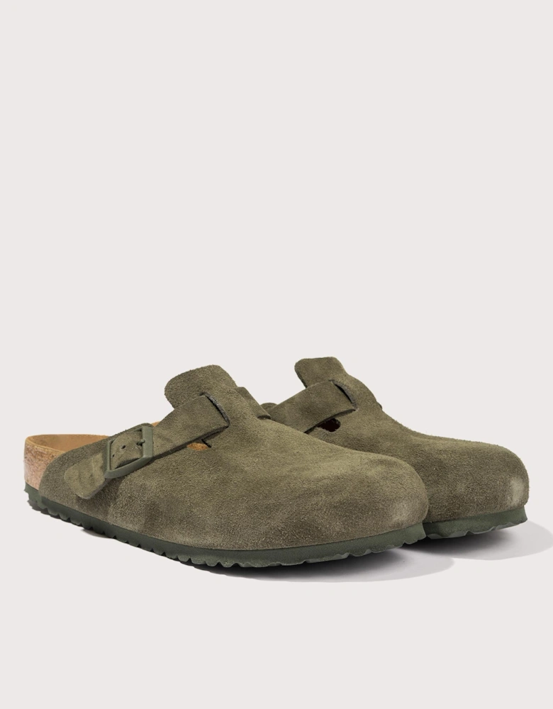 Boston Suede Leather Clogs