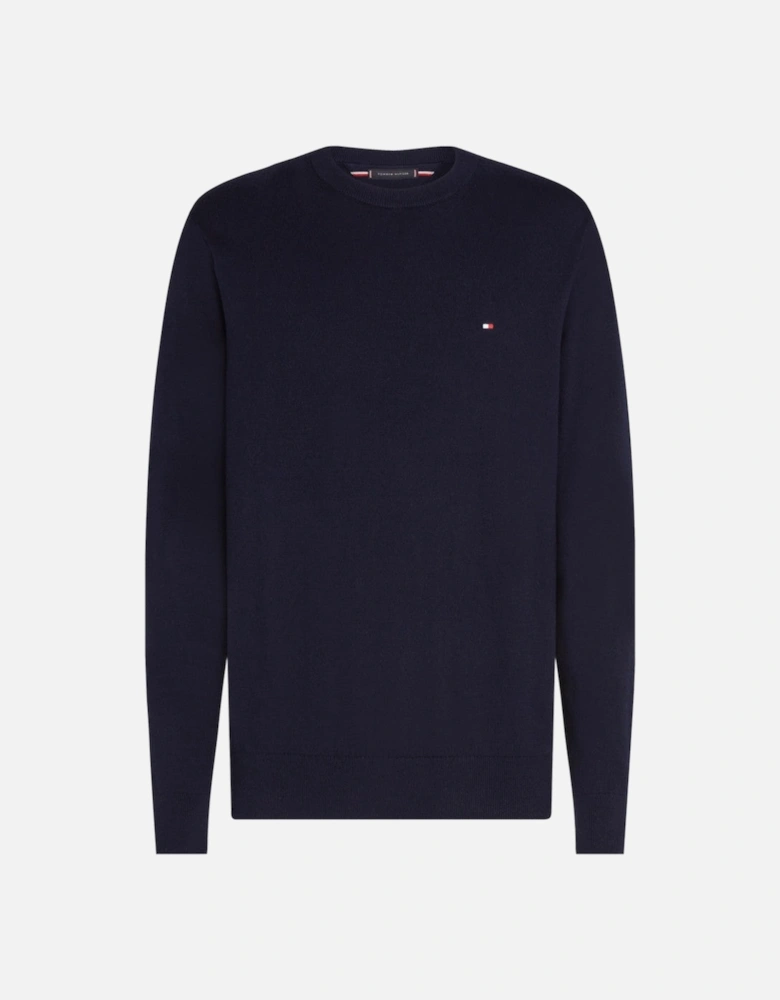 Crew Neck Sweater with Cashmere DW5  Desert Sky