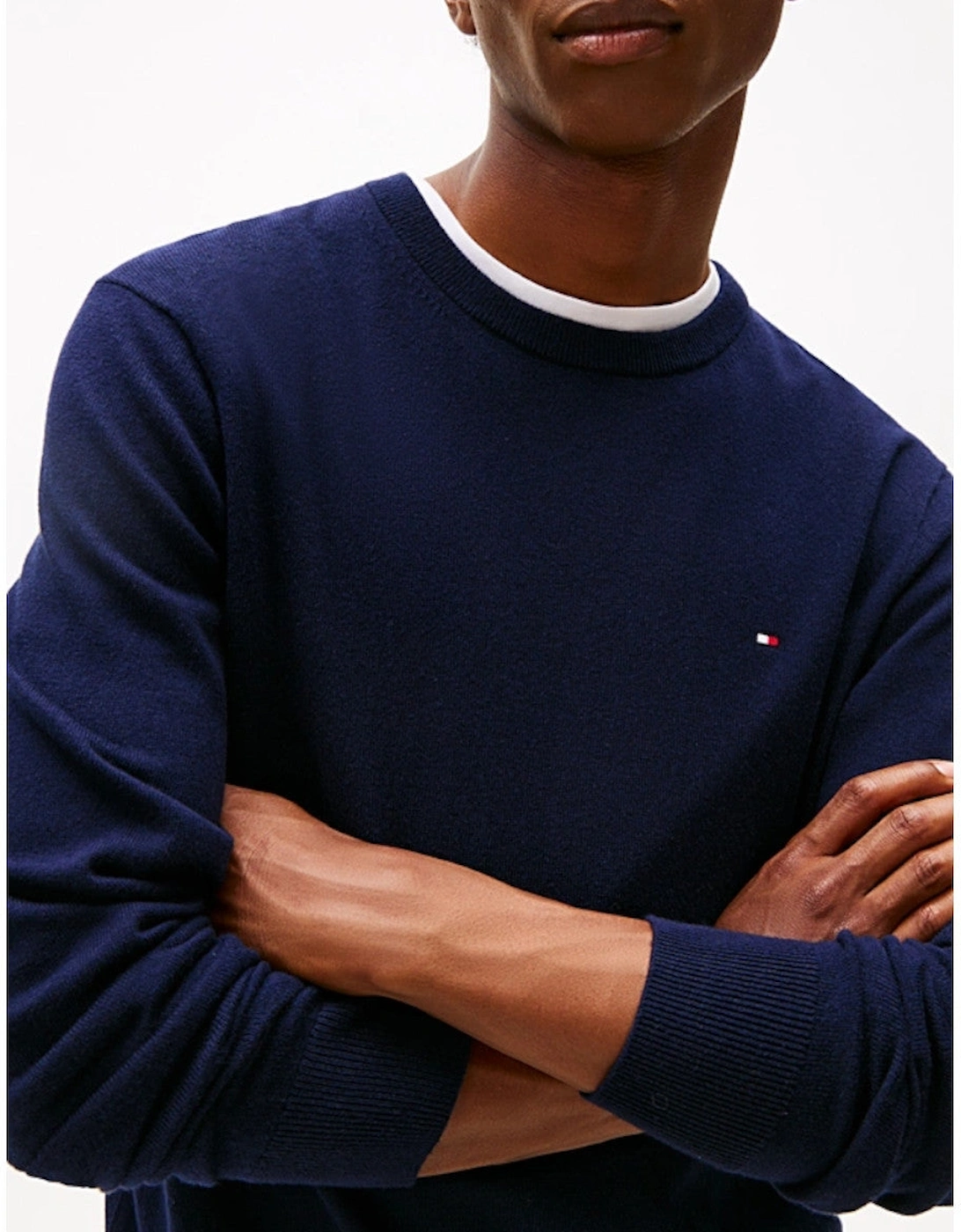 Crew Neck Sweater with Cashmere DW5  Desert Sky