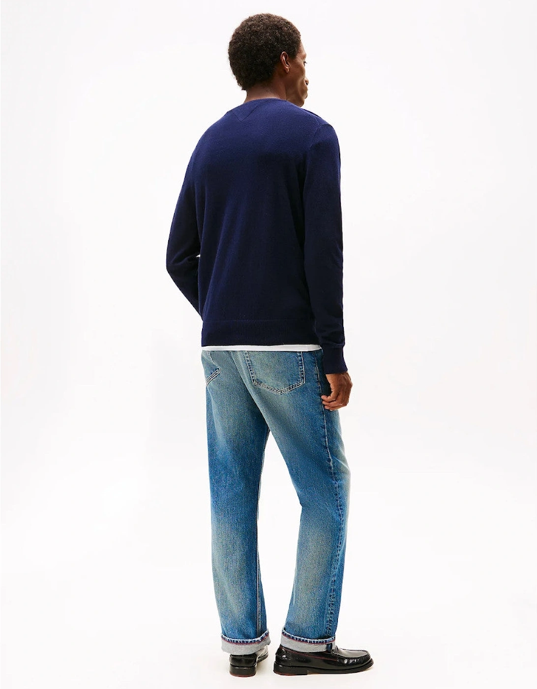 Crew Neck Sweater with Cashmere DW5  Desert Sky