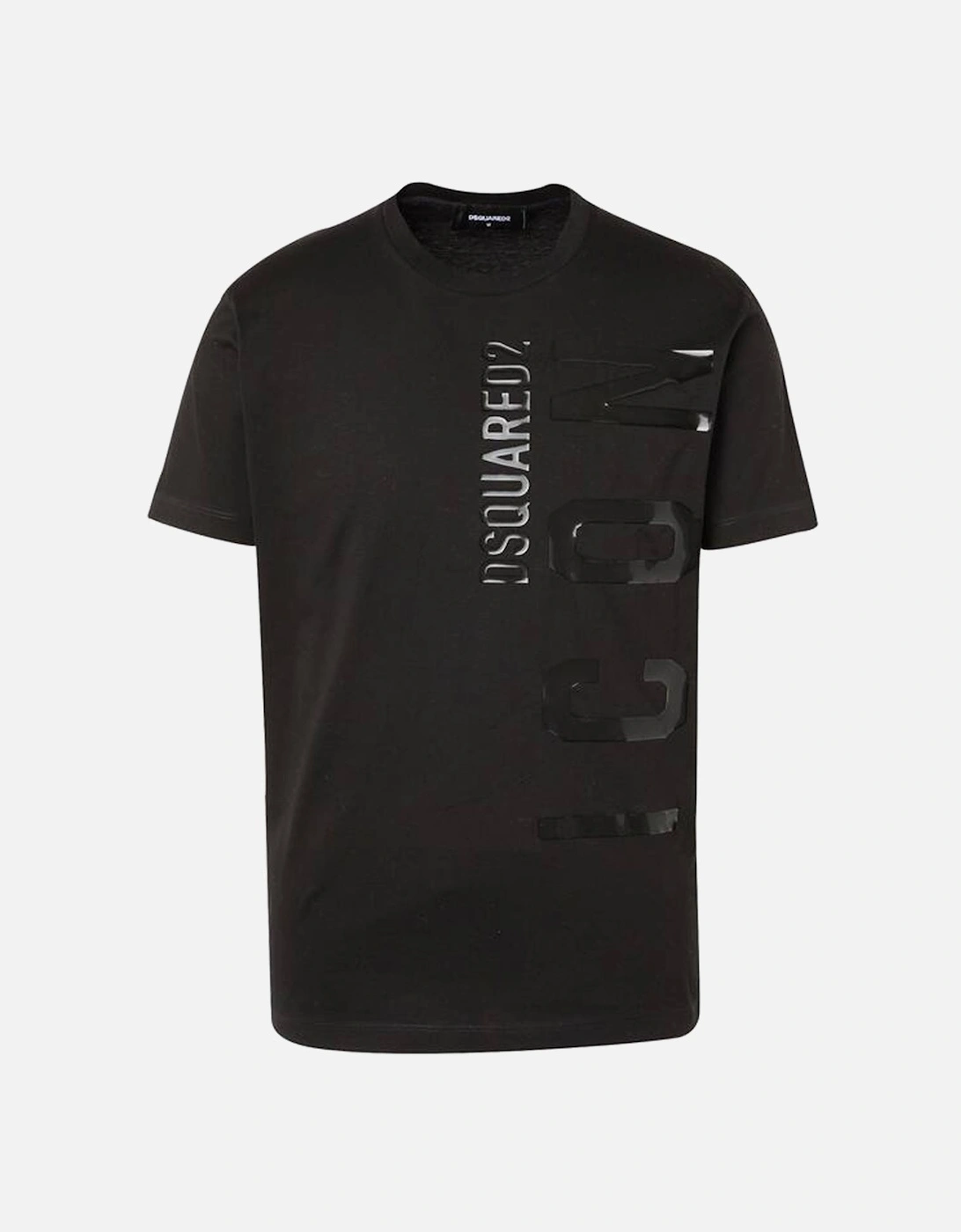 Black Vertical Icon Printed T-Shirt in Black, 2 of 1