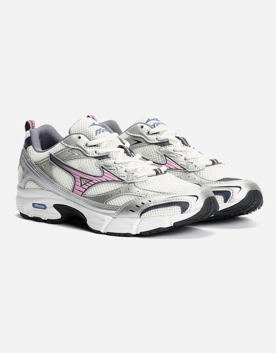 Women's Mizuno MXR Sport Snow White/Lilac/Silver Trainers - Size: 8