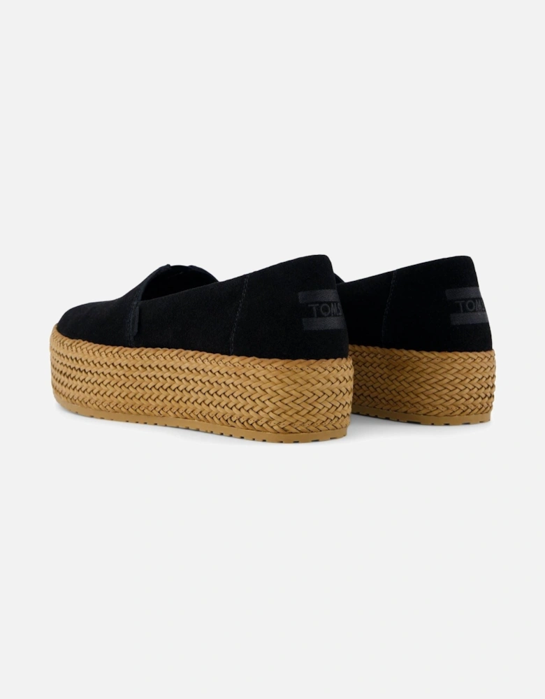 Valencia Leather Women's Black Espadrilles