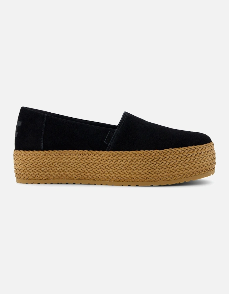 Valencia Leather Women's Black Espadrilles
