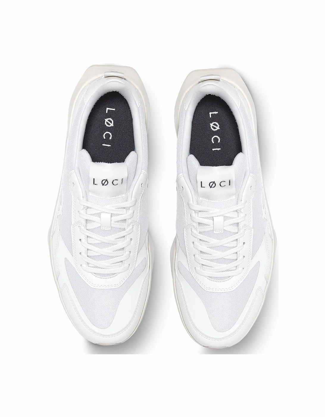 FLØ White/White Trainers