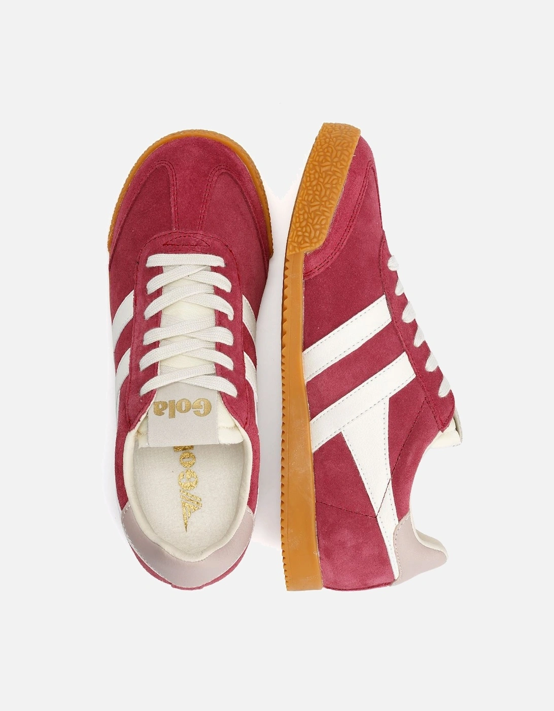 Elan Suede Women's Cerise/Off White/Chalk Pink Trainers
