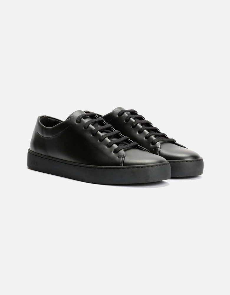 Royal Leather Men's All Black Trainers