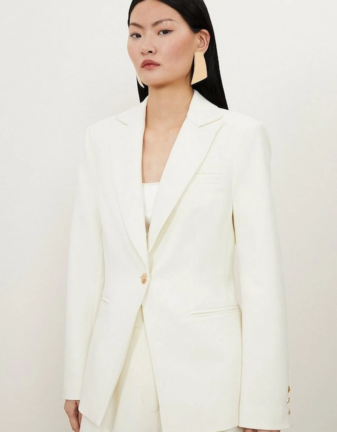 Tall Compact Stretch Single Breasted Tailored Blazer, 2 of 1