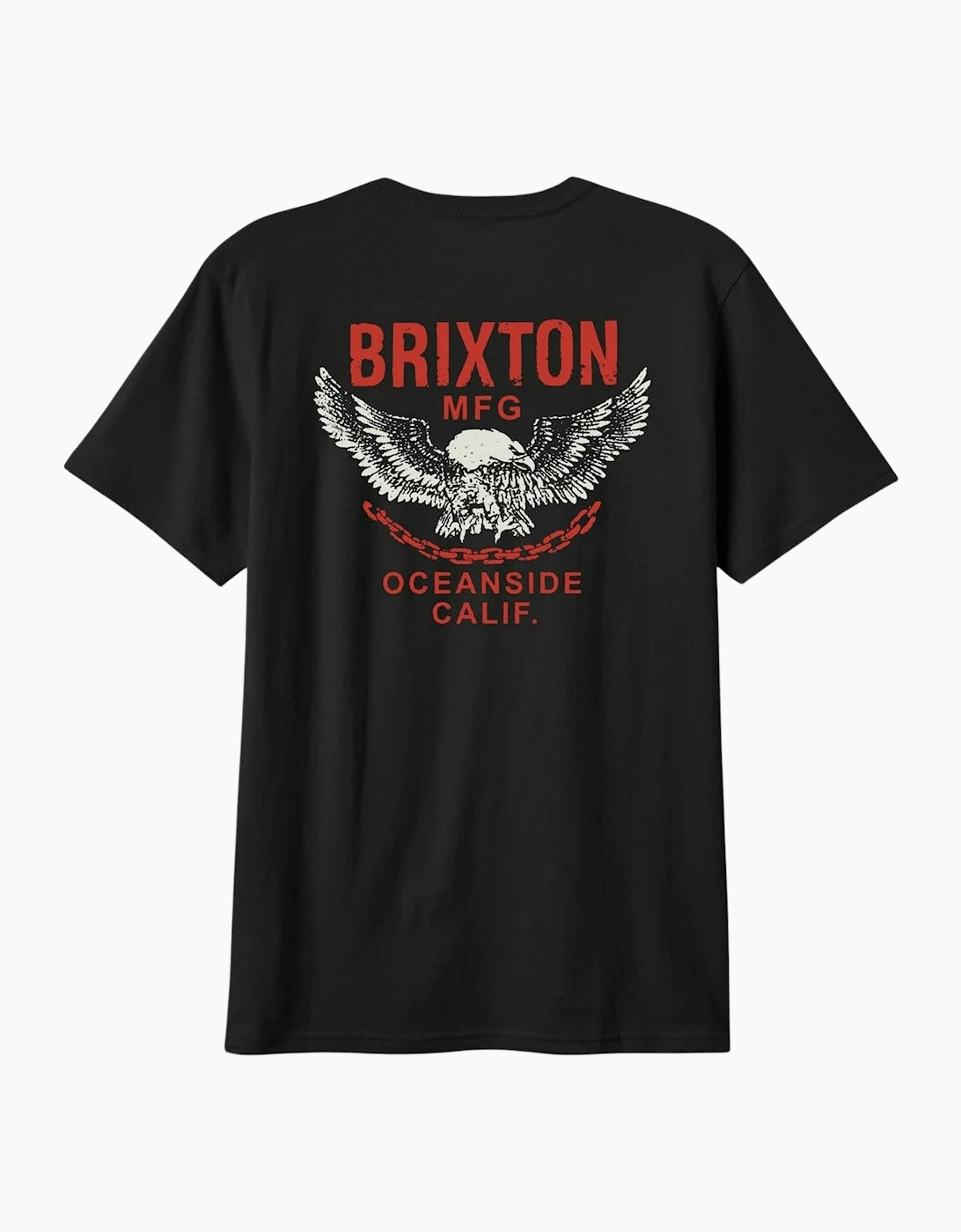 Men's Brixton Mens Waller Vintage Graphic Short Sleeve T-Shirt - Black - Size: 38