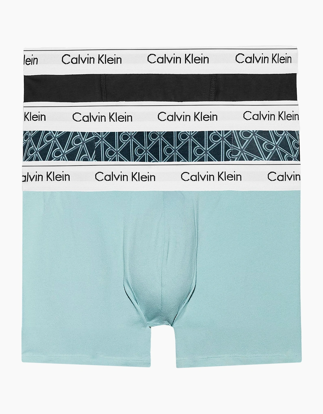 Calvin Klein Men's Blue 3 Pack Icon Cotton Stretch Relaxed Fit Trunk  37/36/32 Extra Large