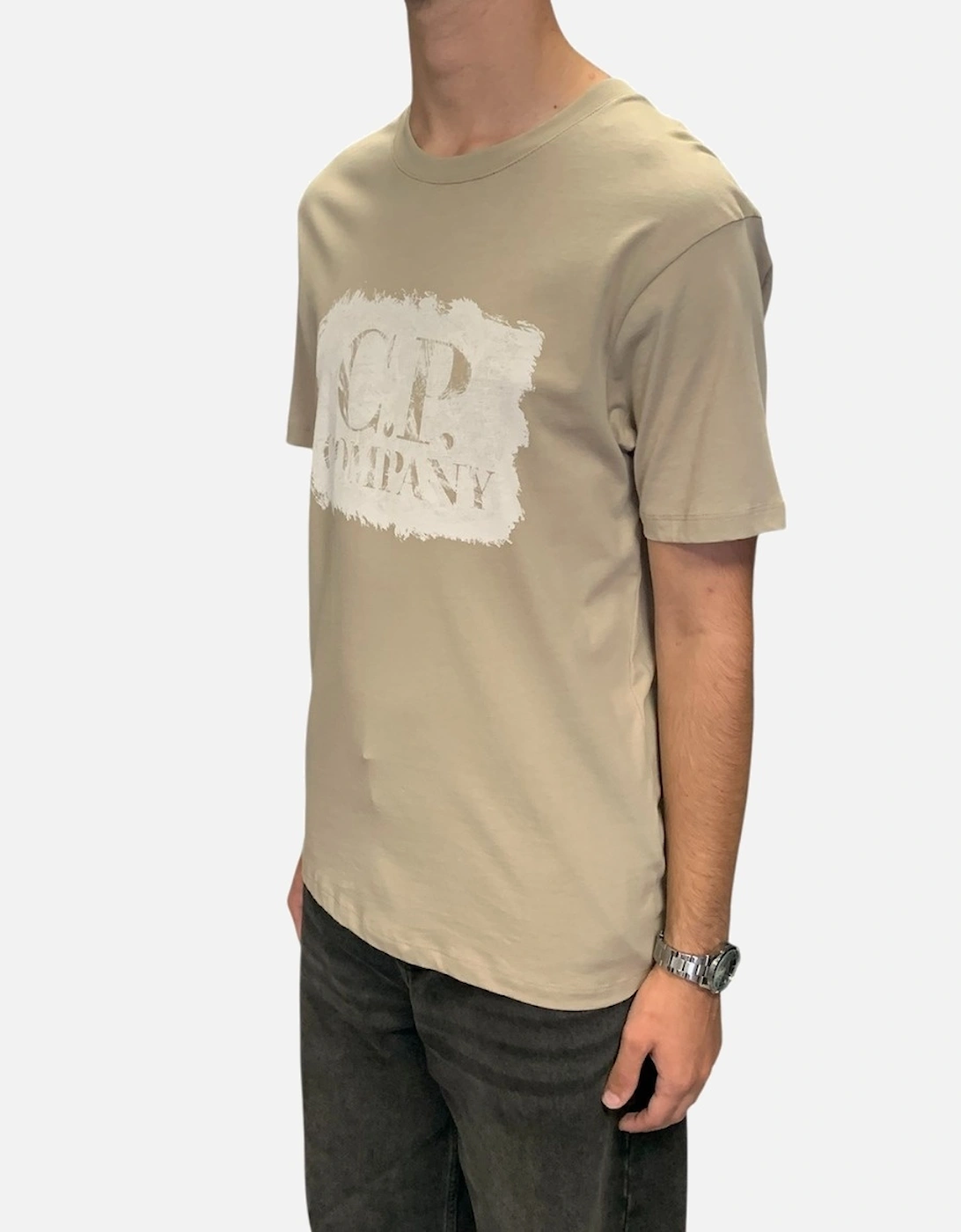 Large Graphic Logo T-Shirt - Cobblestone