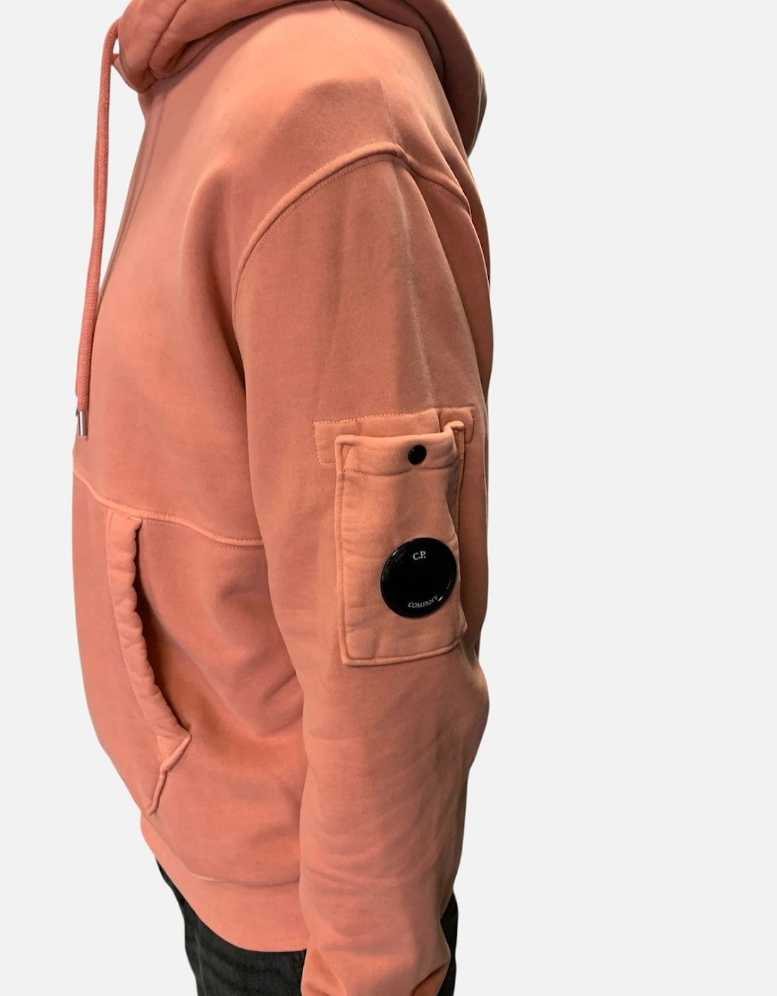 Diagonal Raised Fleece Lens Hooded Sweatshirt - Cedar Wood