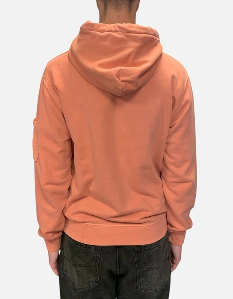 Diagonal Raised Fleece Lens Hooded Sweatshirt - Cedar Wood