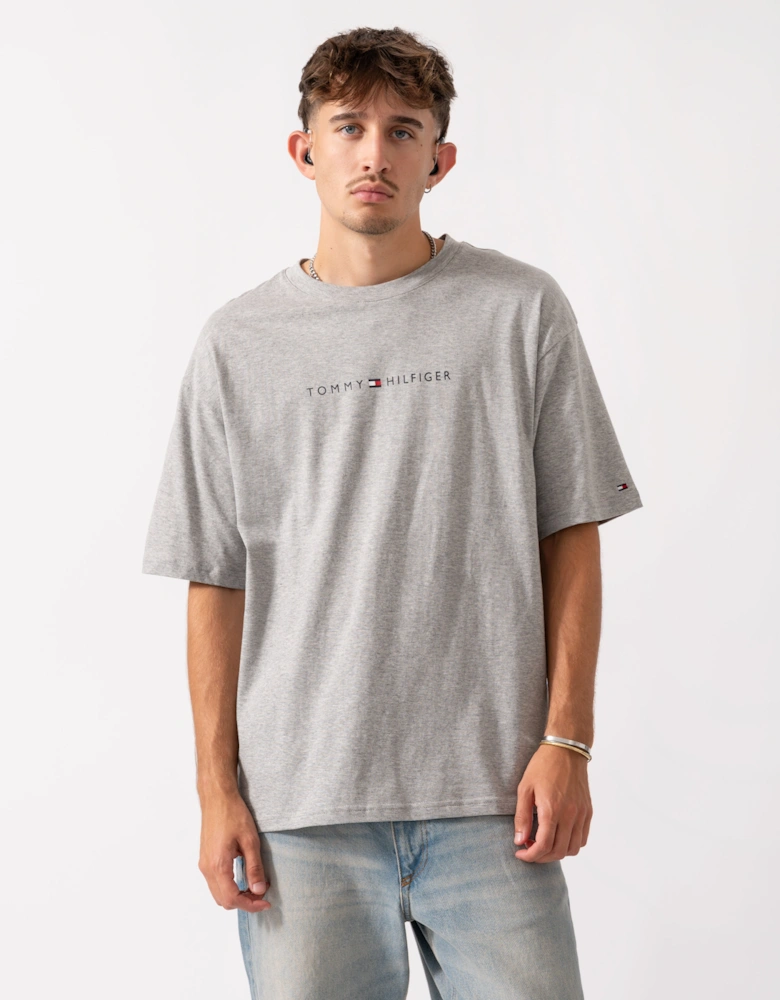 Contrast Logo Mens T-Shirt - Light Grey Heather