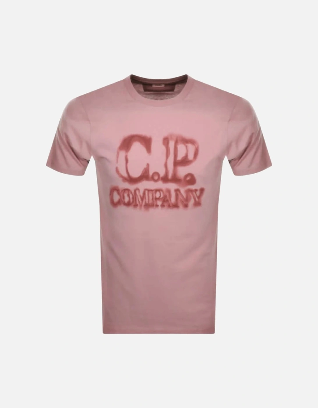 Blurred Logo T Shirt - Pale Mauve, 4 of 3