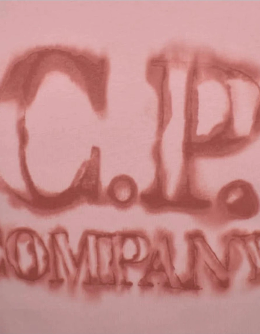 Blurred Logo T Shirt - Pale Mauve