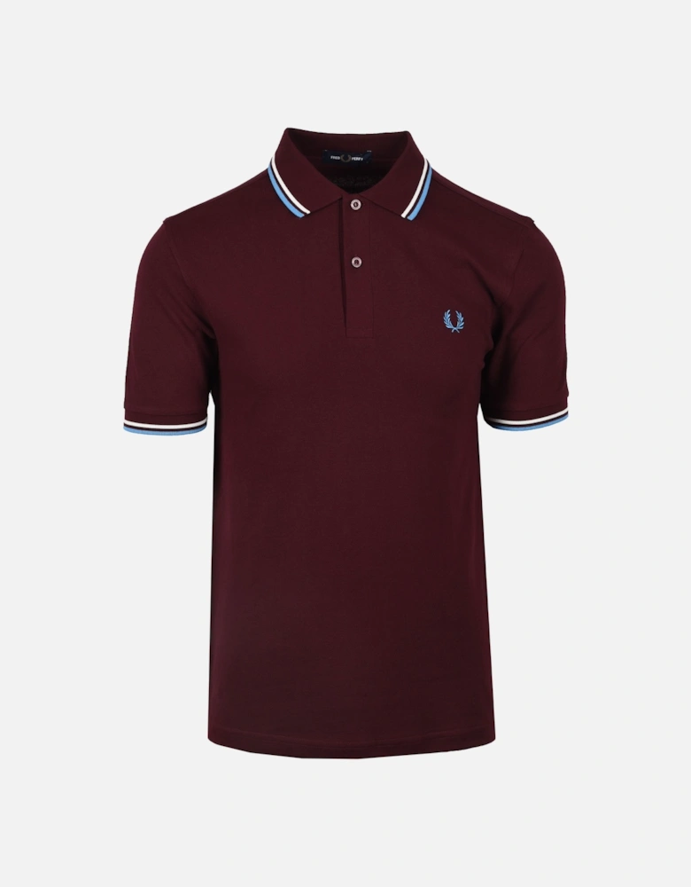 Twin Tipped Polo Oxblood/Ecru/Court Blue