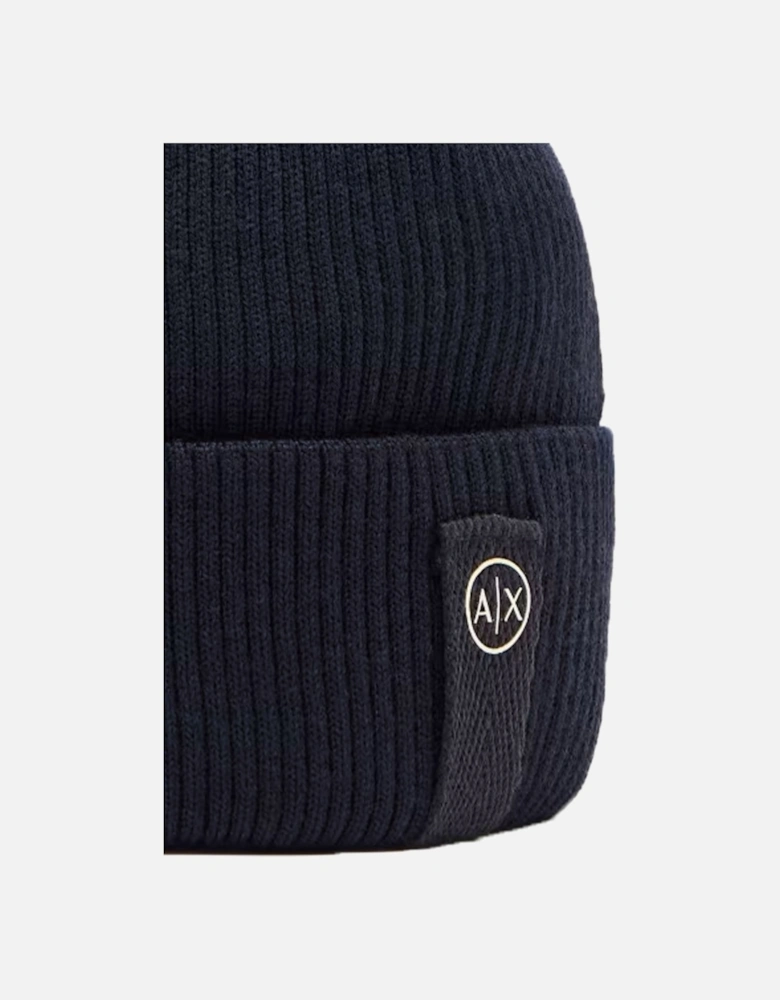 Knitted Beanie Hat Deep Navy