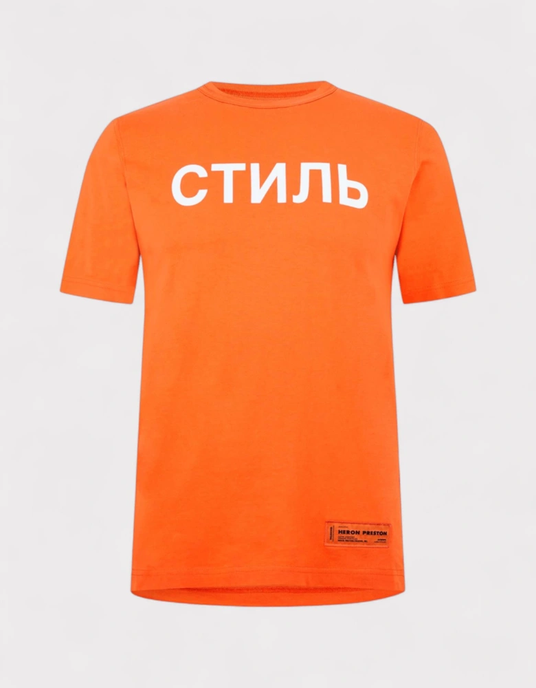 CTNMB Logo T Shirt Orange