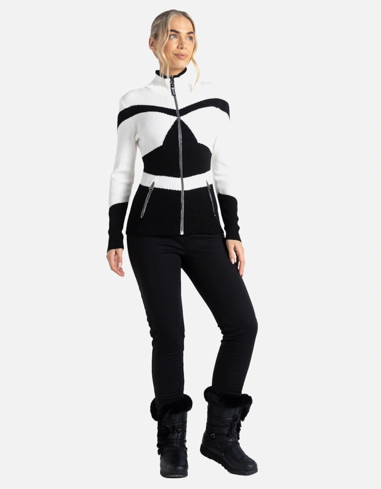 Womens/Ladies Rocker Zip Sweater Top