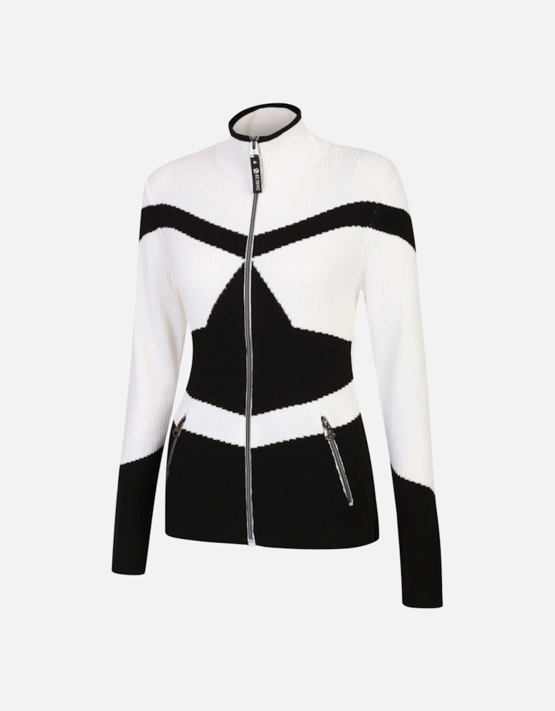 Womens/Ladies Rocker Zip Sweater Top