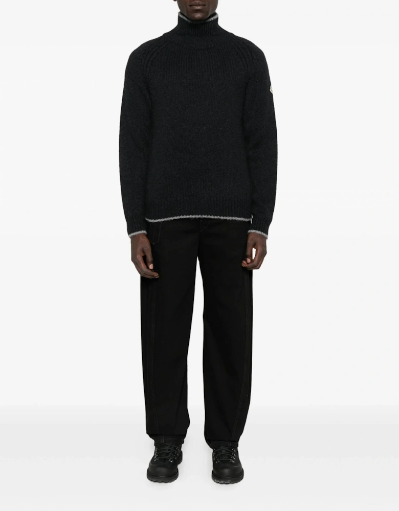 T Neck Sweater Black