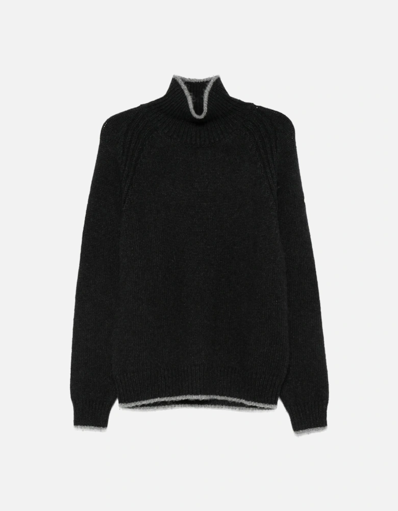 T Neck Sweater Black