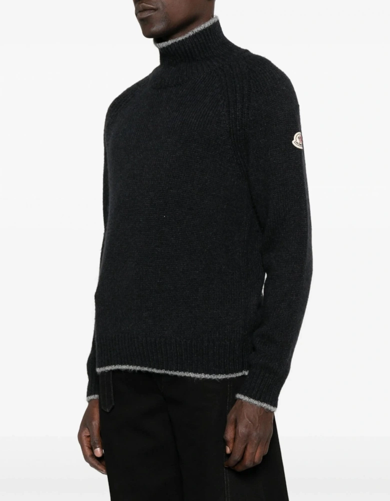 T Neck Sweater Black