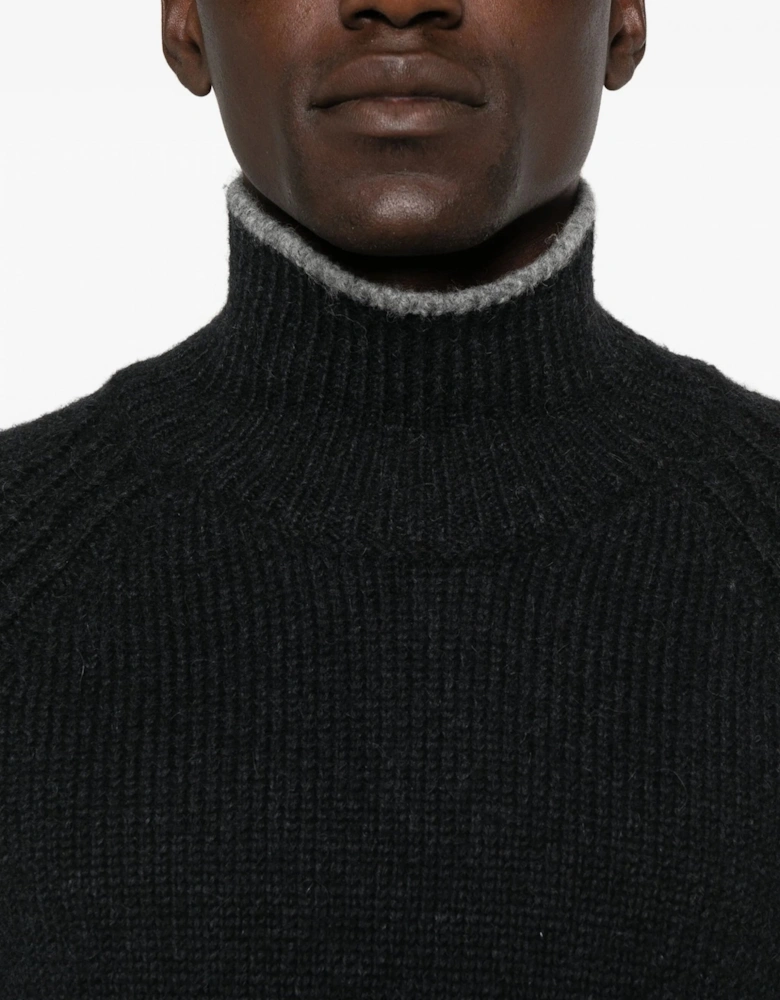 T Neck Sweater Black