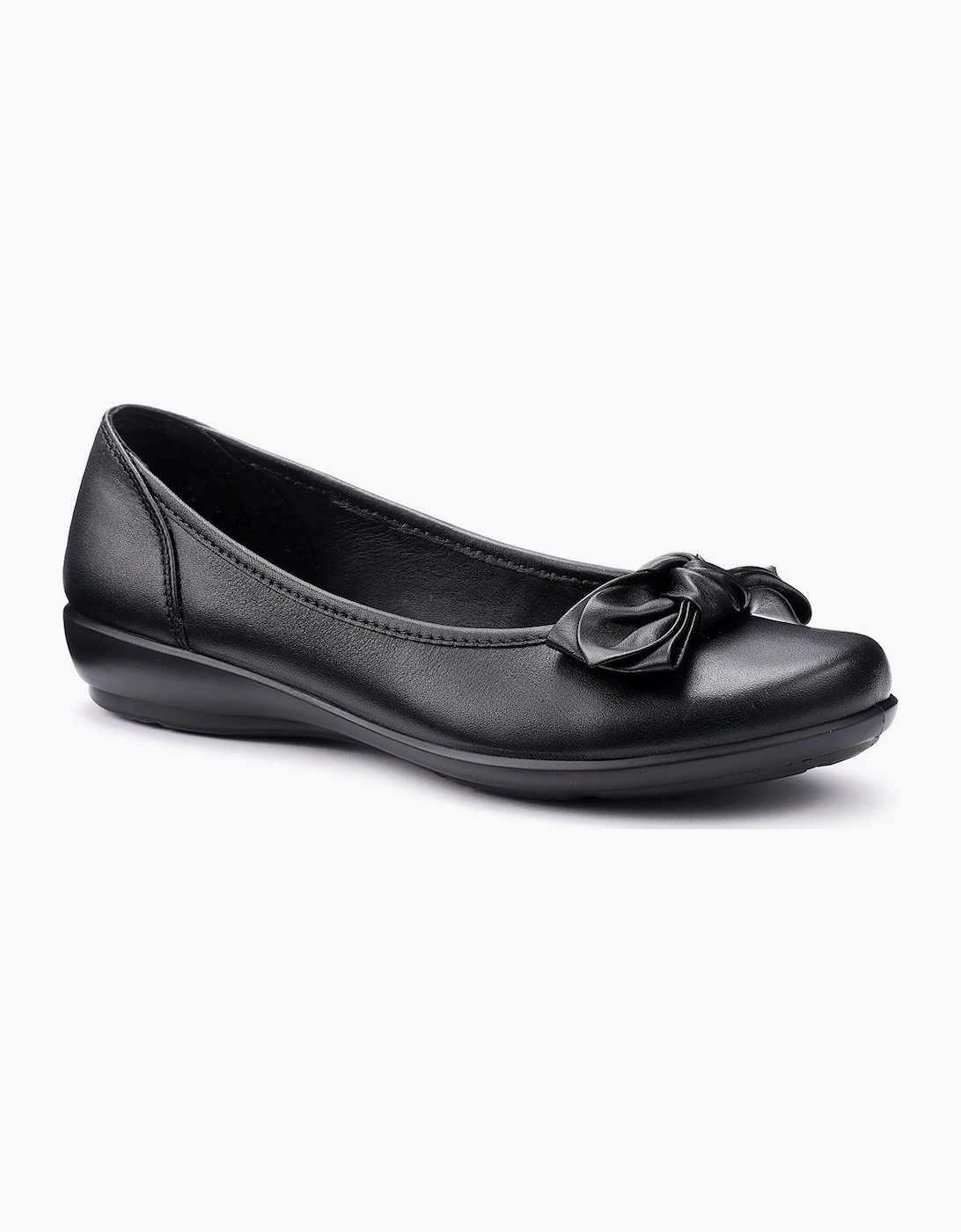 Hotter Women's Jewel Womens Wide Ballet Pumps - Black - Size: 3.5