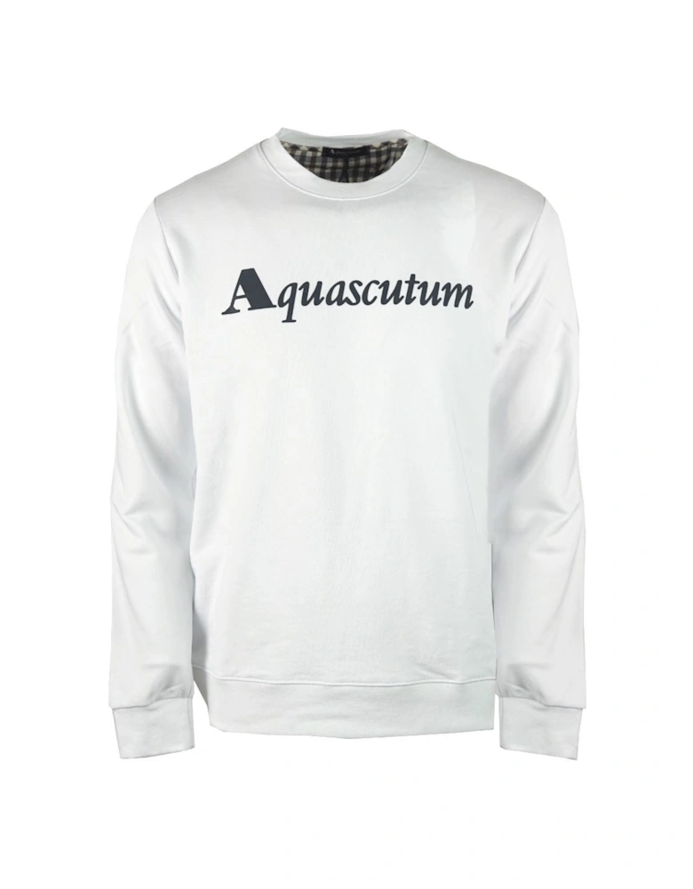 Box Logo White Sweatshirt