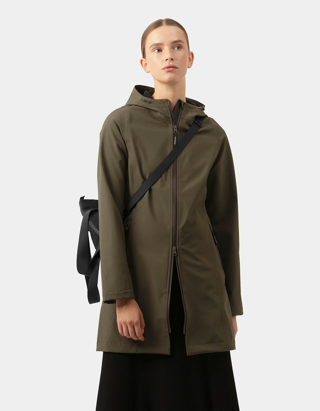 Women's Ilse Jacobsen Daybreak Womens Softshell Raincoat - Army 410 - Tan - Size: UK16 eu42 us14