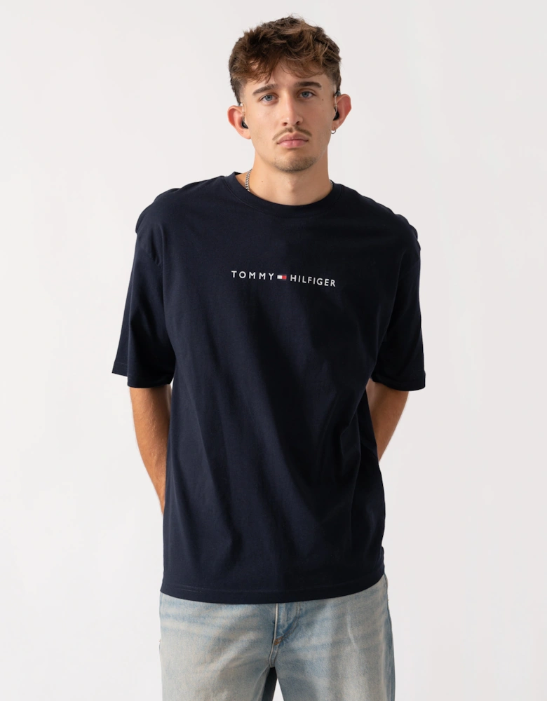 Contrast Logo Mens T-Shirt - Desert Sky