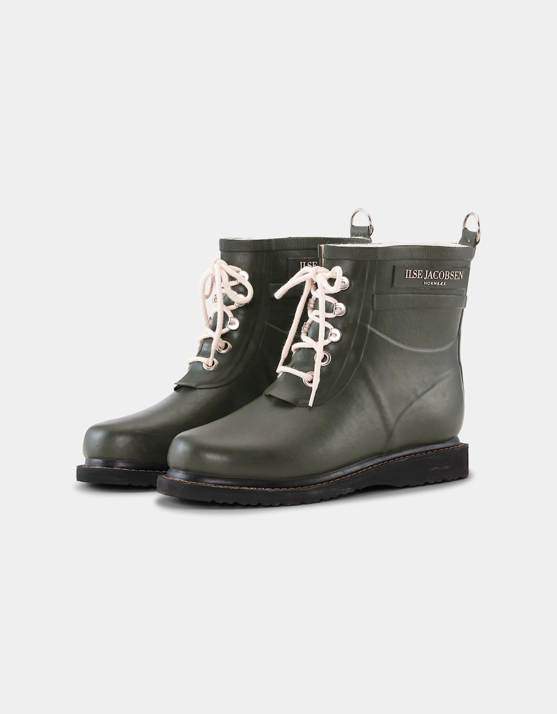Rub Womens Laced Short Rubber Boots - Army 410, 2 of 1