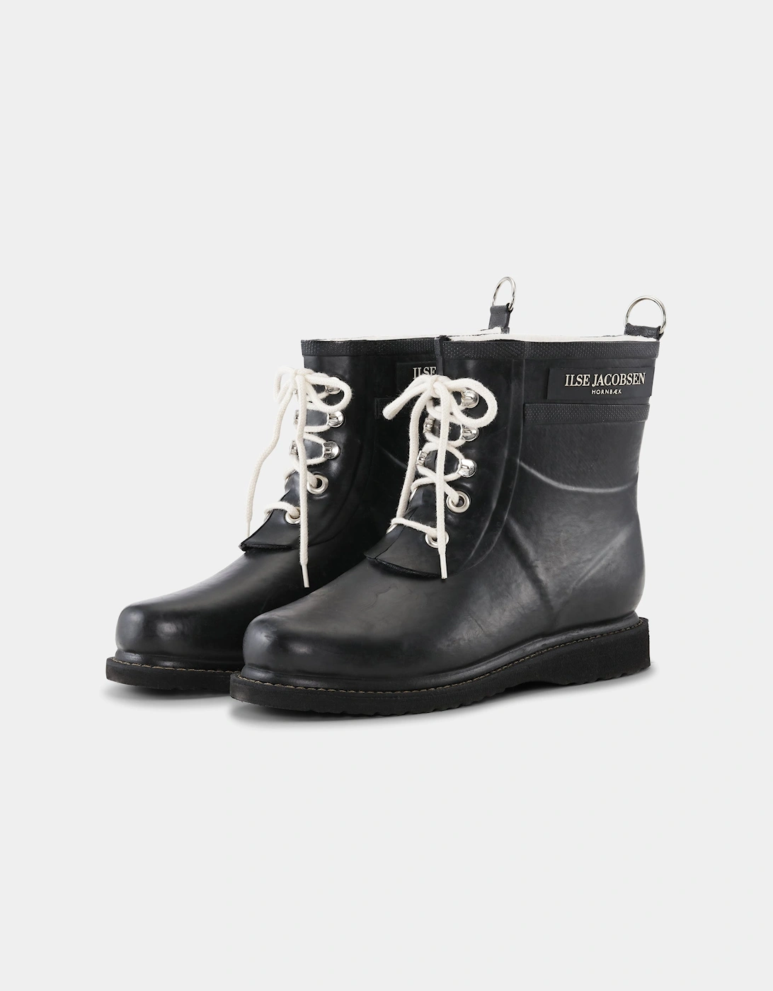 Rub Womens Laced Short Rubber Boots - Black 001, 2 of 1