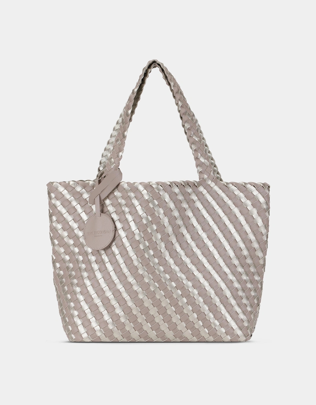 Reversable Dual Colour Womens Braided Shopper - Atmosphere Platin 149780, 2 of 1