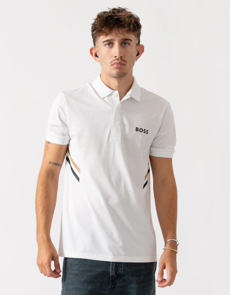 BOSS Green Paule TOC Mens Polo Shirt - White 100