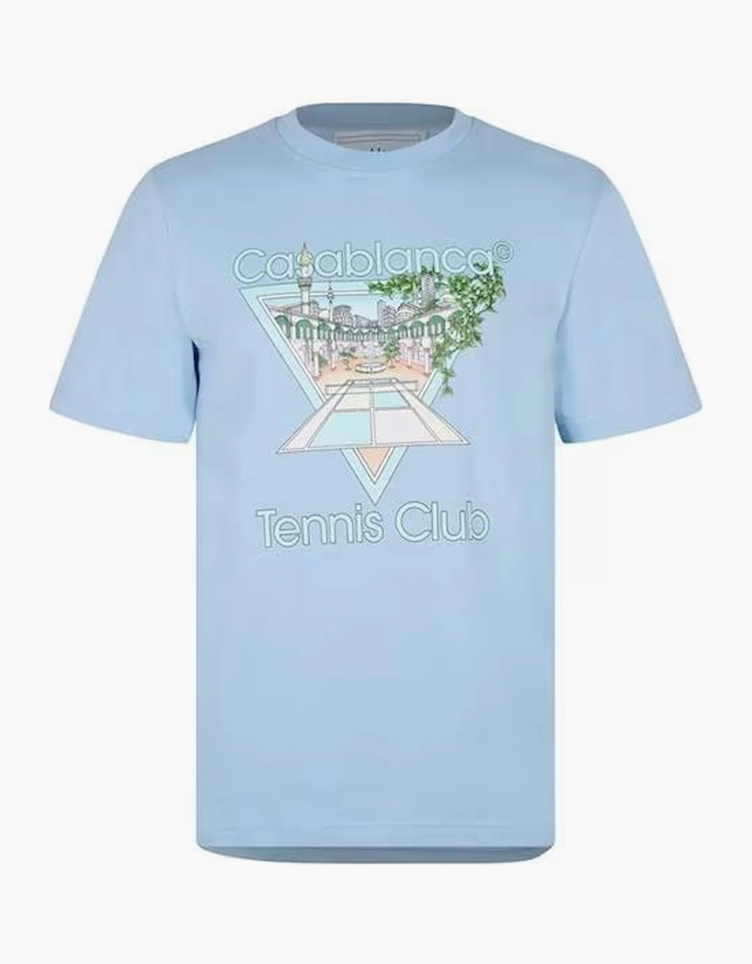 Casablanca Men's Casablanca New Tennis T Shirt Pastel Blue