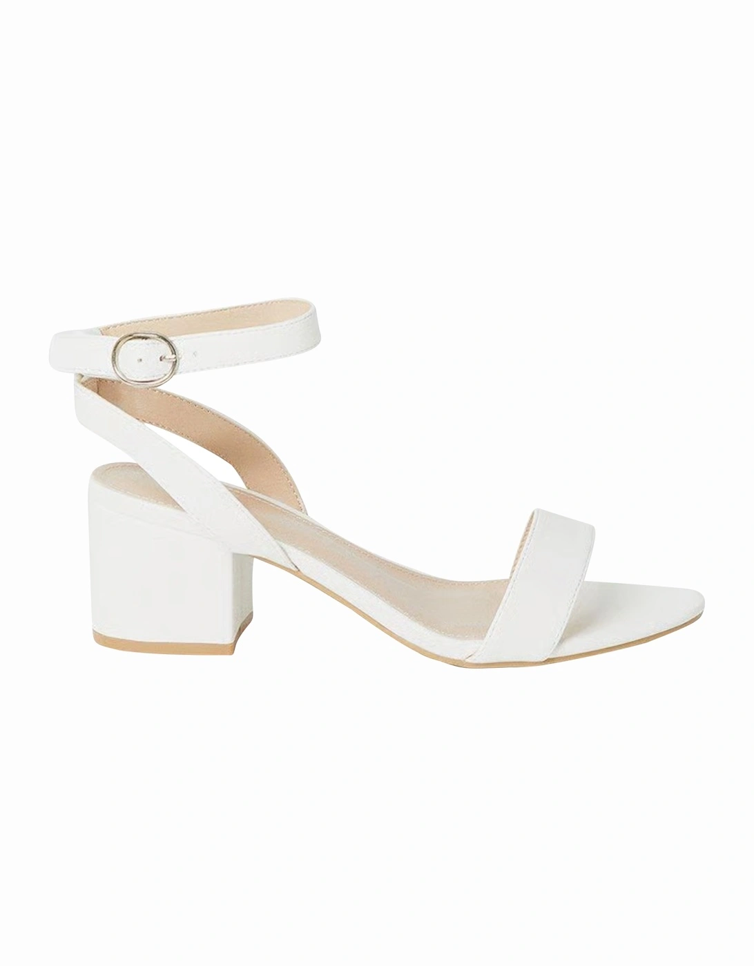 Womens/Ladies Tommi Barely There Wide Medium Block Heel Sandals, 4 of 3
