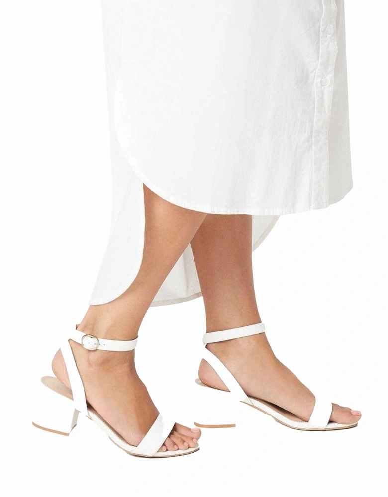 Womens/Ladies Tommi Barely There Wide Medium Block Heel Sandals