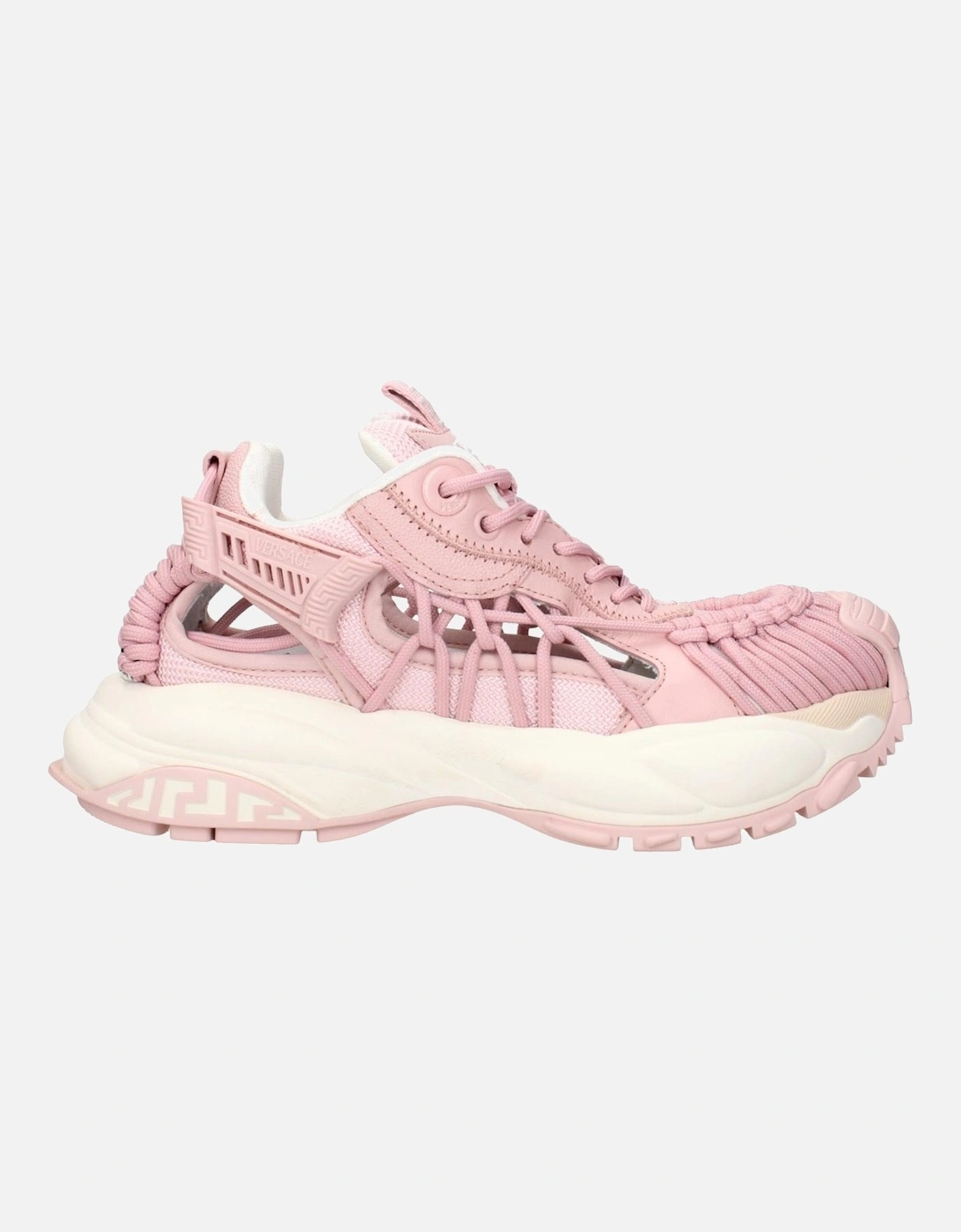 Leather Sneakers with Front Side and Back Logo Women - Pink, 7 of 6