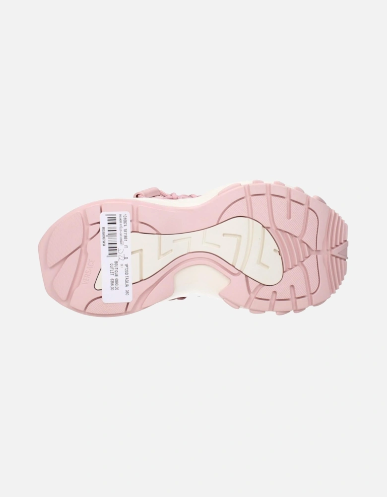 Leather Sneakers with Front Side and Back Logo Women - Pink