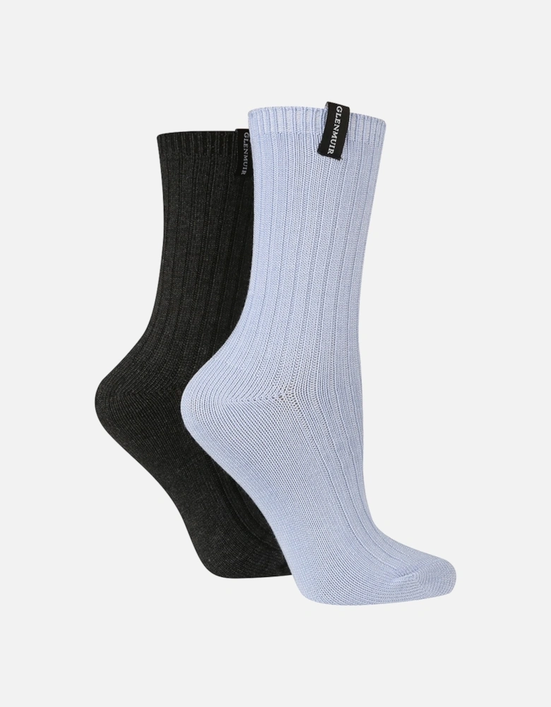 2 PAIR LADIES BAMBOO LEISURE SOCKS