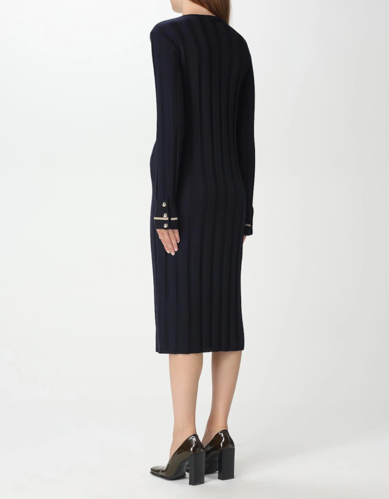Ribbed Knit Midi Dress